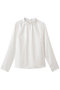 ハンマーサテンスタンドブラウス アナイ/ANAYI ホワイト