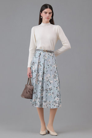 アナイ/ANAYIのアイシーフラワーPTタックフレアスカート(110700/110703)