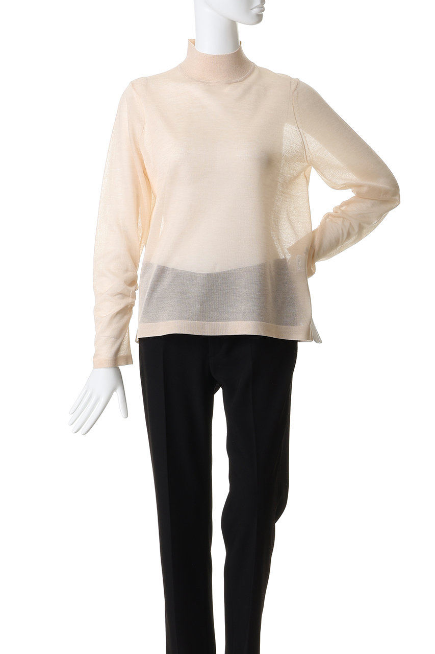 ANAYI(アナイ)｜シアーハイネックプルオーバー/オフホワイト の通販