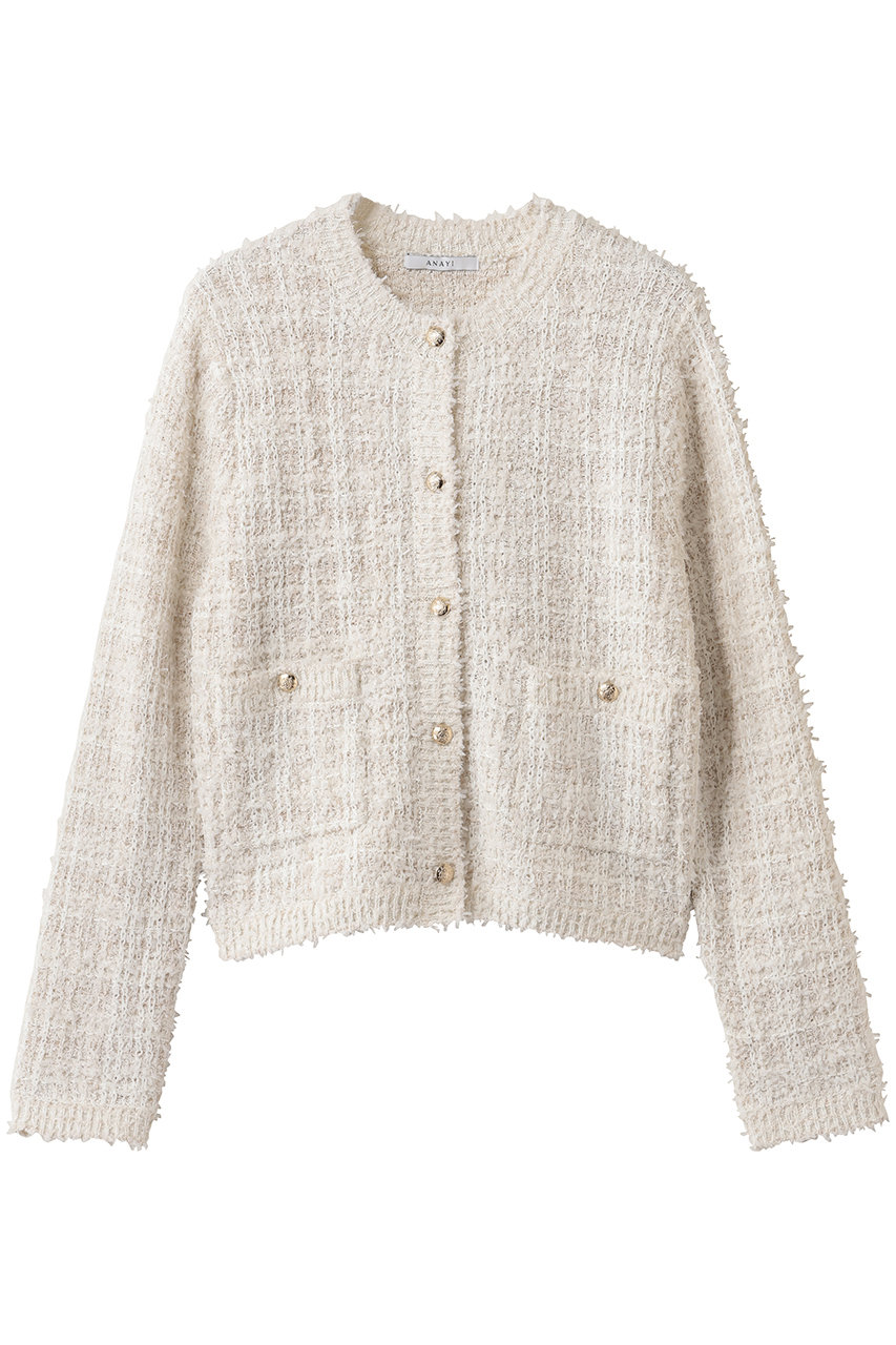 アナイ/ANAYIのマルティプルニットツイードジャケット(ベージュ/10261816330-68-380)