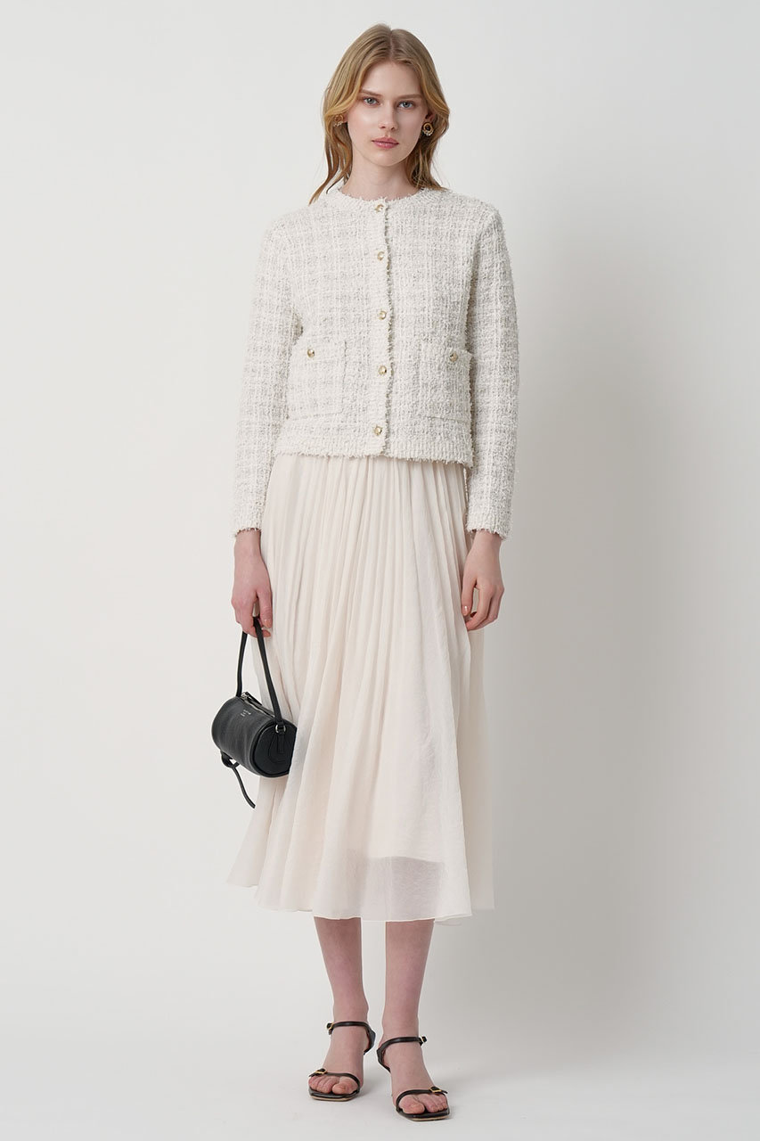 ANAYI(アナイ)｜マルティプルニットツイードジャケット/ベージュ の