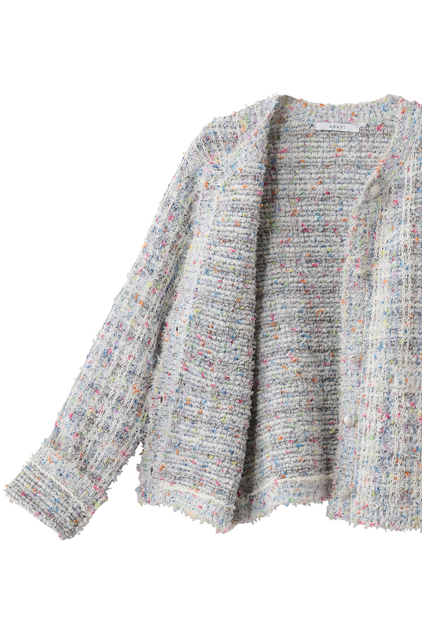 ANAYI(アナイ)｜マルティプルニットツイードジャケット/ベージュ の