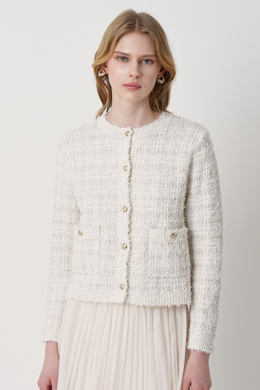 ANAYI(アナイ)｜マルティプルニットツイードジャケット/ベージュ の