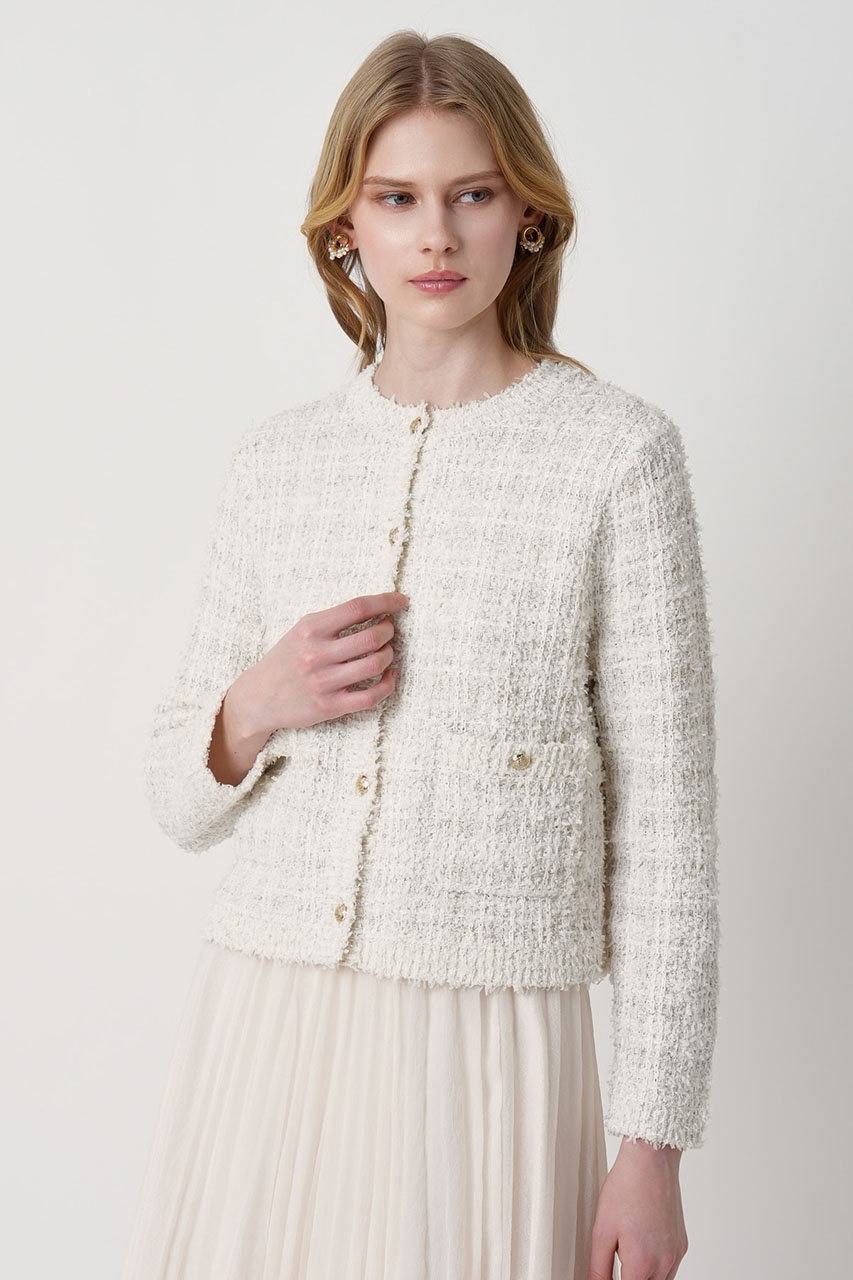 ANAYI(アナイ)｜マルティプルニットツイードジャケット/ベージュ の