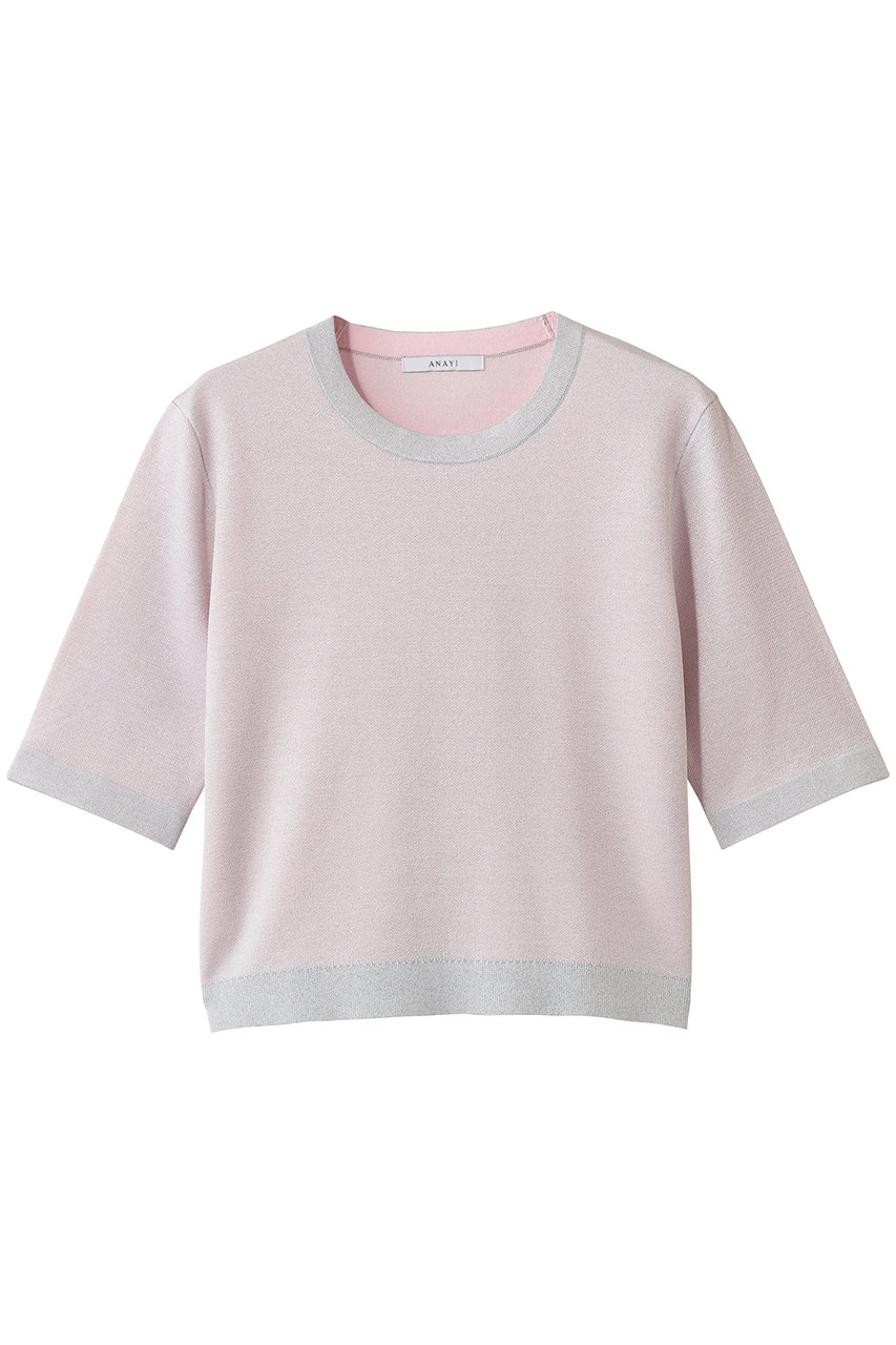 アナイ/ANAYIのシアーラメダブルウィーブプルオーバー(ライトピンク/10261816430-42-380)