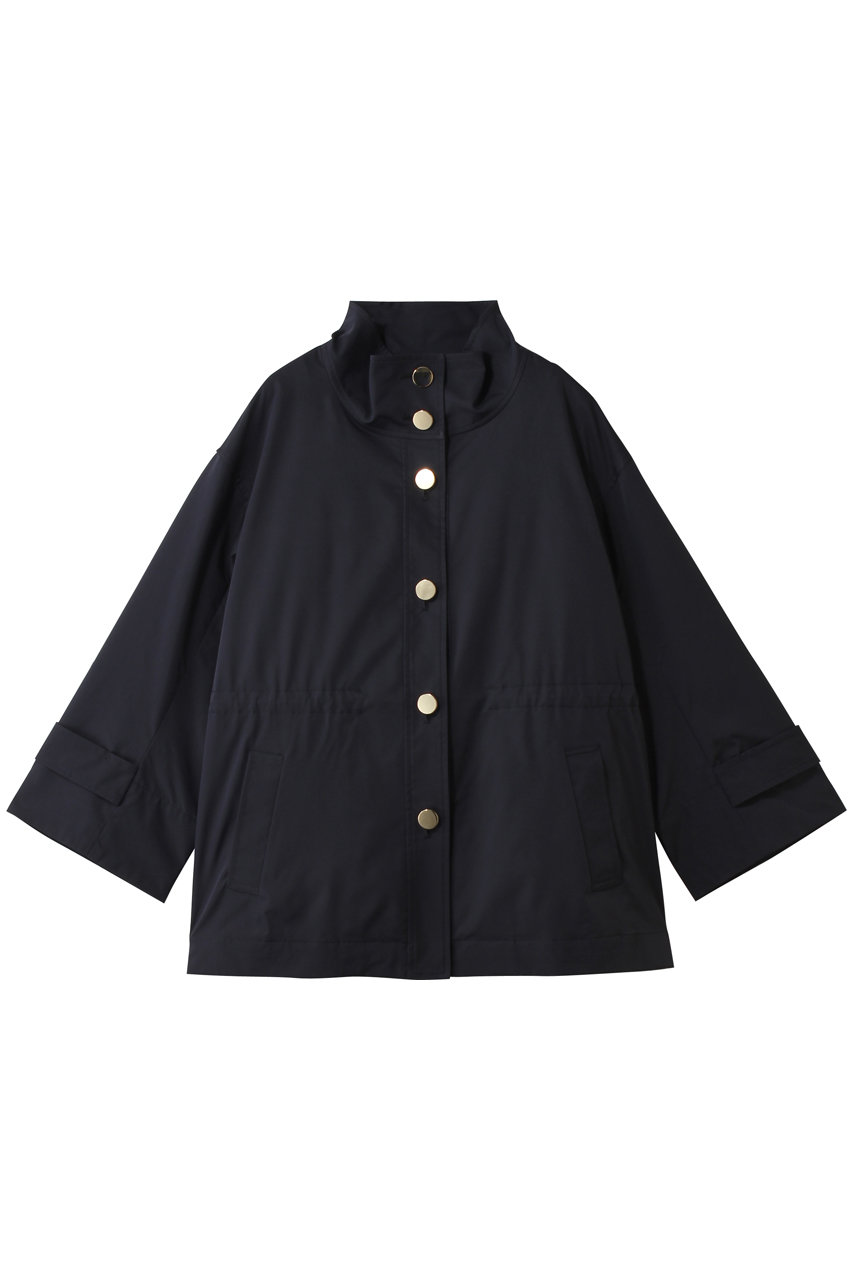 アナイ/ANAYIのブライトツイルスタンドハーフコート(ネイビー/10261717070-65-380)