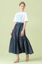 タフタサイドティアードスカート アナイ/ANAYI