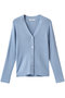 アセテートポリエステルVカーディガン アナイ/ANAYI ブルー