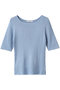 アセテートポリエステル半袖プルオーバー アナイ/ANAYI ブルー