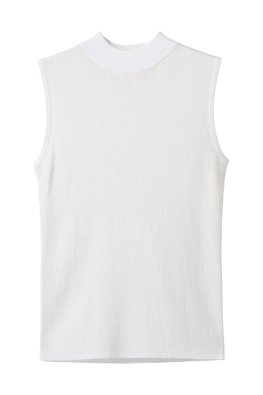 アナイ/ANAYIのアセテートポリエステルノースリーブ(ホワイト/10261816210-95-380)