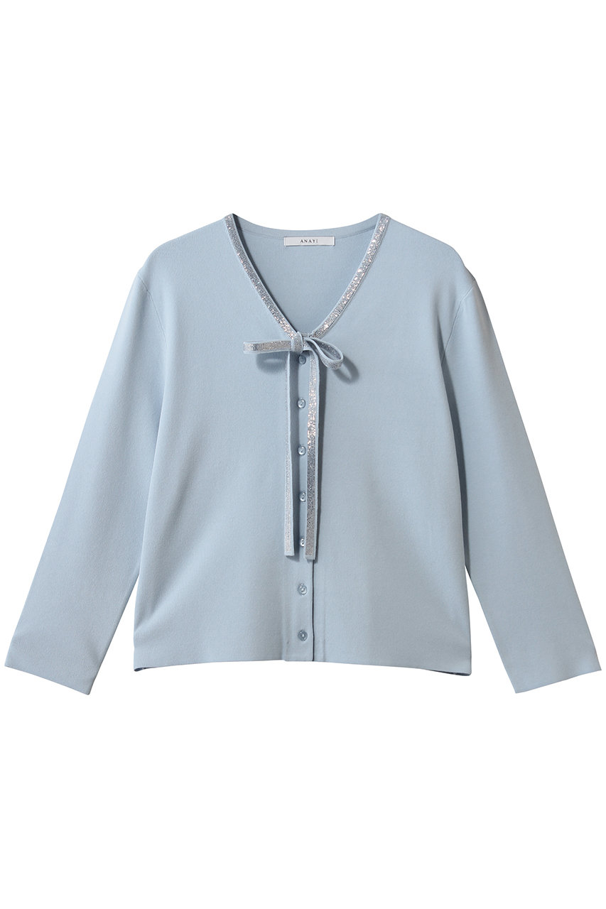 アナイ/ANAYIのステップビジューカーディガン(ミントグリーン/10261816840-65-380)