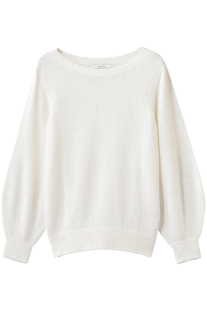 アナイ/ANAYIのレーヨン和紙ミックスプルオーバー(オフホワイト/10261816920-65-380)