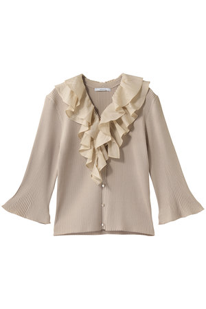 アナイ/ANAYIのルーシュ付カーディガン(110300/110303)