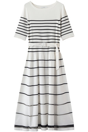 アナイ/ANAYIのシアーラインボーダーベルト付ワンピース(110500/110503)