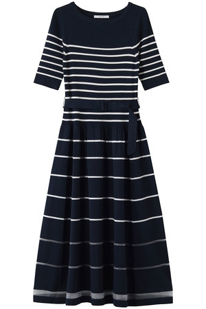 アナイ/ANAYIのシアーラインボーダーベルト付ワンピース(110500/110503)