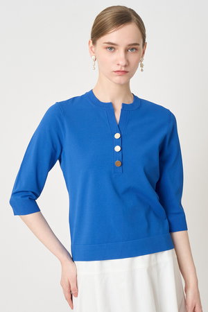 アナイ/ANAYIのRY/PEストレッチキーネックプルオーバー(110300/110301)