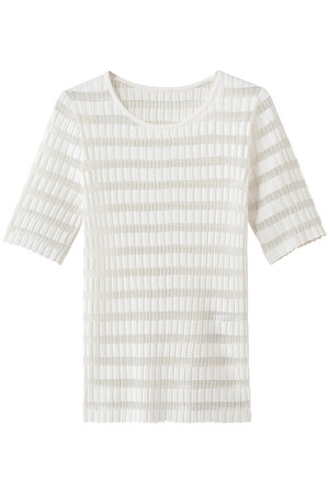 アナイ/ANAYIのシアーボーダーリブプルオーバー(110300/110301)