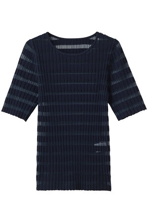 アナイ/ANAYIのシアーボーダーリブプルオーバー(110300/110301)