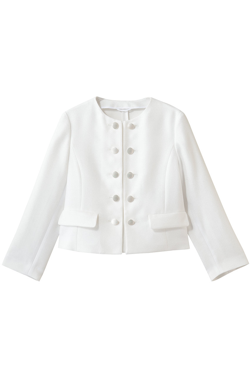 バスケットノーカラーダブルジャケット