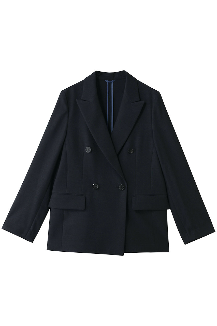 アナイ/ANAYIのスラブドビーテーラードジャケット(ネイビー/10261110350-91-380)