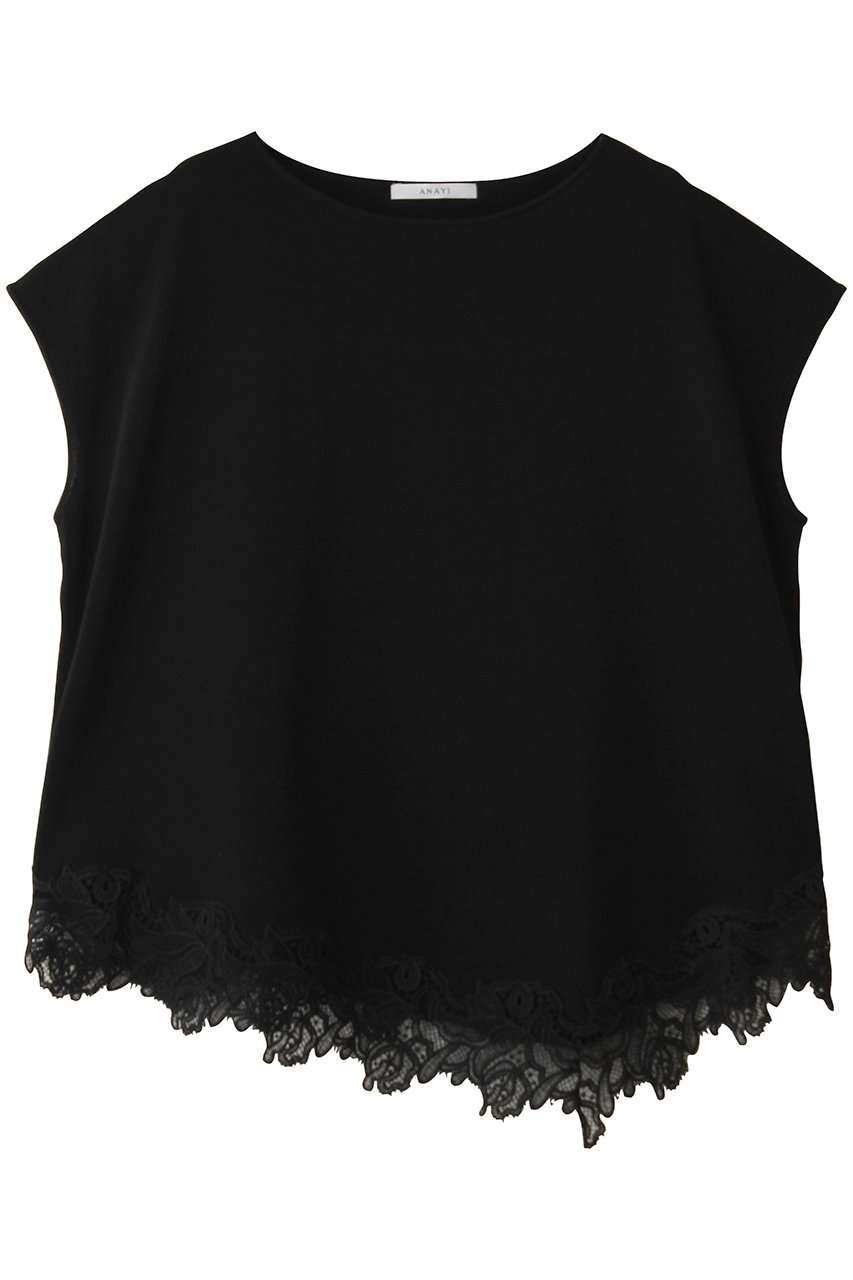 アナイ/ANAYIのレースヘムボクシープルオーバー(ブラック/10261816590-95-380)