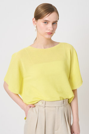 アナイ/ANAYIの和紙ガーターフレアスリーブプルオーバー(110300/110301)