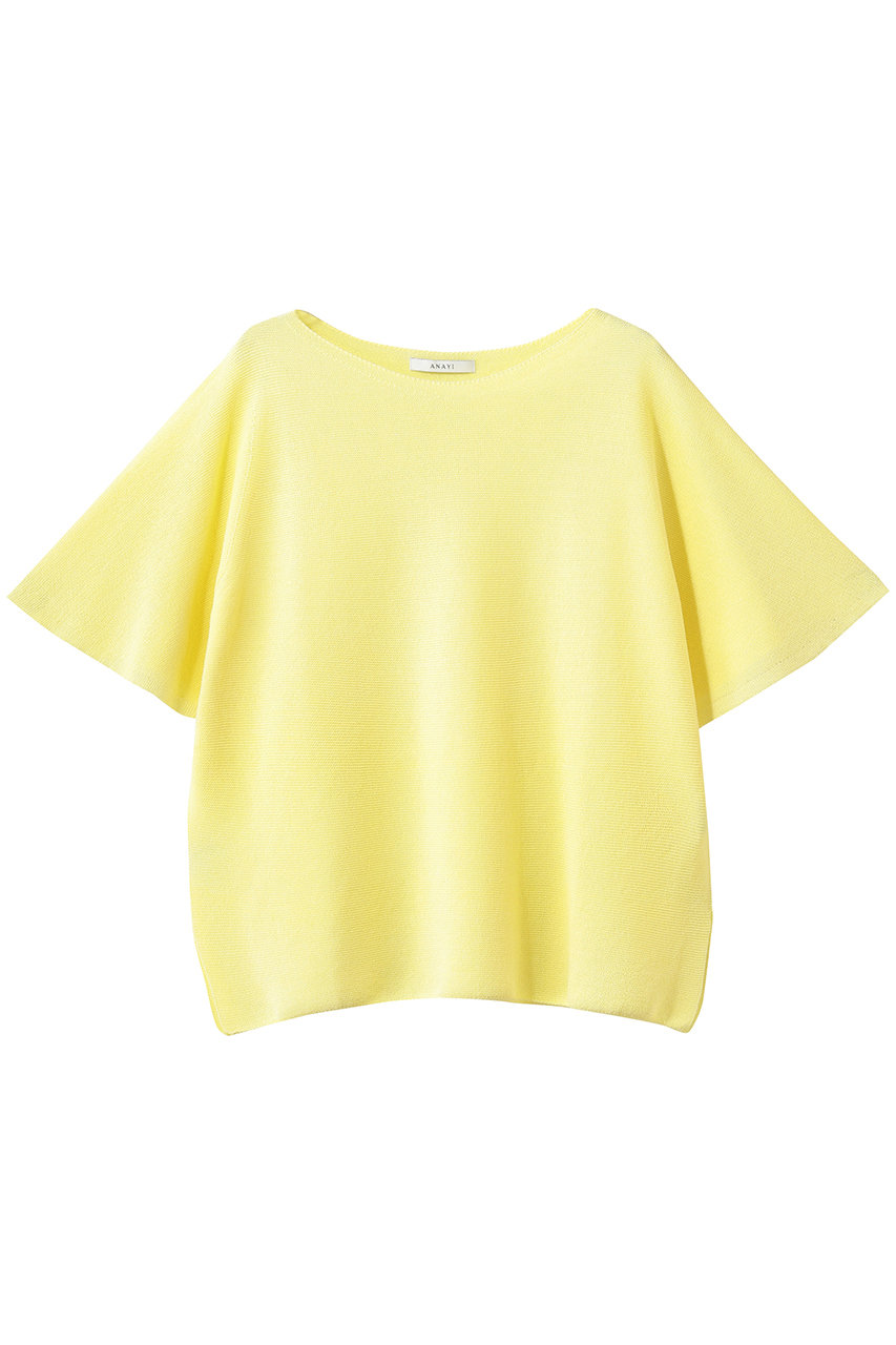 アナイ/ANAYIの和紙ガーターフレアスリーブプルオーバー(イエロー/10261816970-61-380)