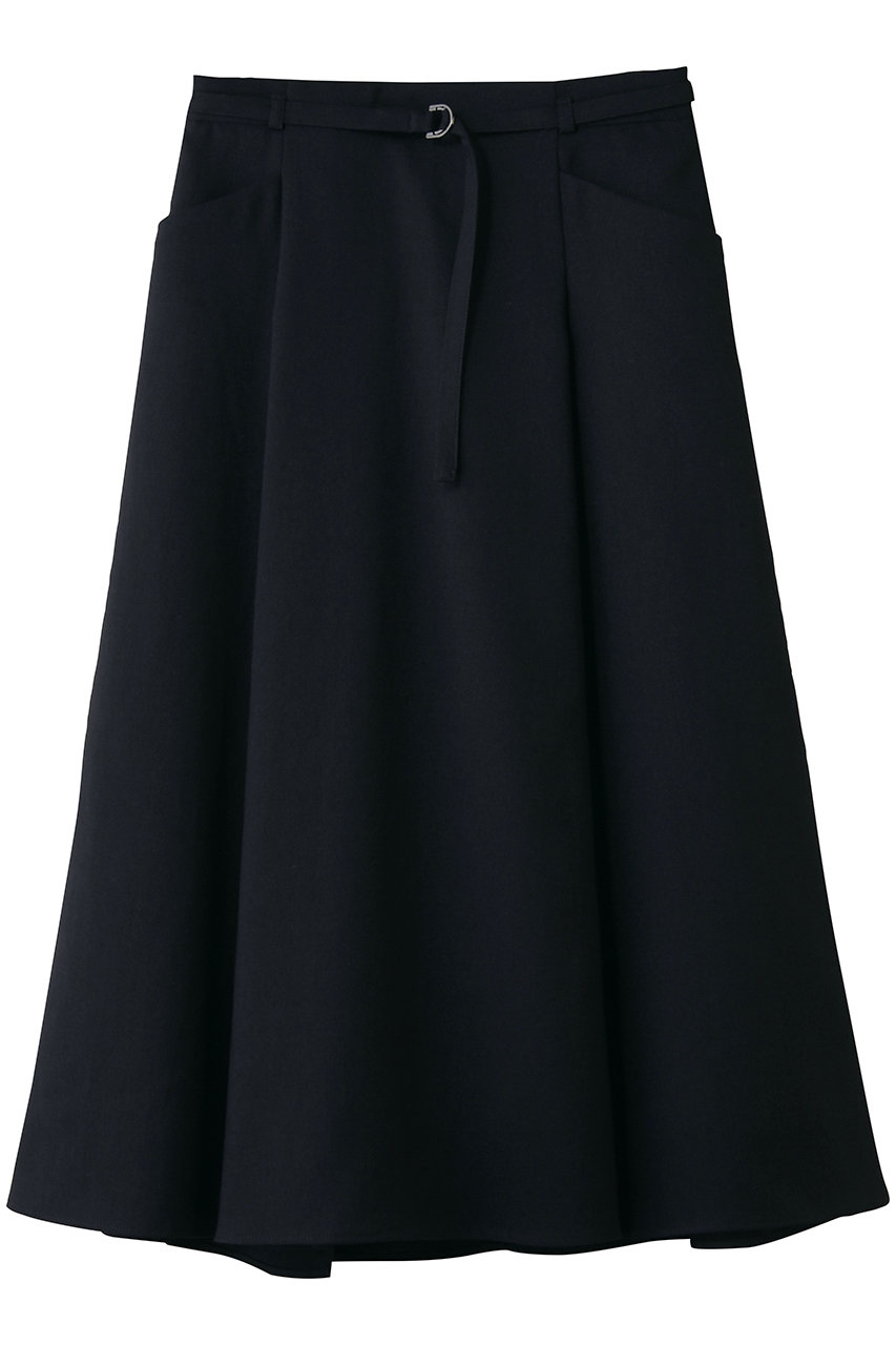 アナイ/ANAYIのドライオックスベルト付タックスカート(ネイビー/10261711270-65-380)