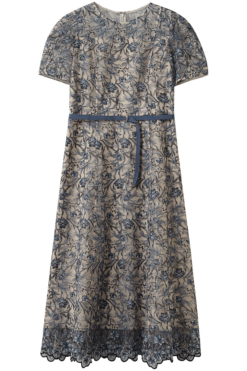 アナイ/ANAYIのリトルフラワーリーフタックスリーブワンピース(ブルー/10261714460-61-380)