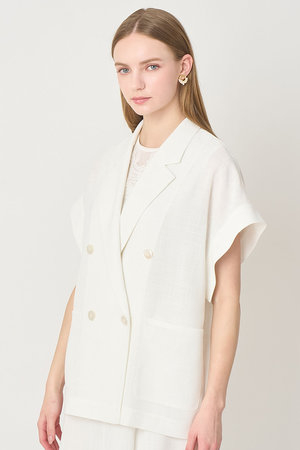 アナイ/ANAYIのカラミリネンライクフレンチスリーブジャケット(110800/110801)