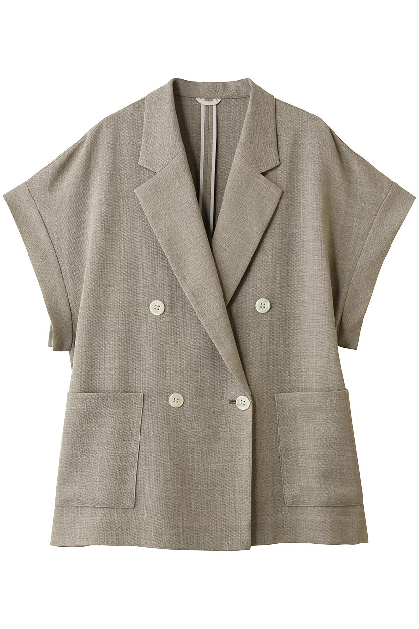 アナイ/ANAYIのカラミリネンライクフレンチスリーブジャケット(ベージュ/10261110330-65-380)