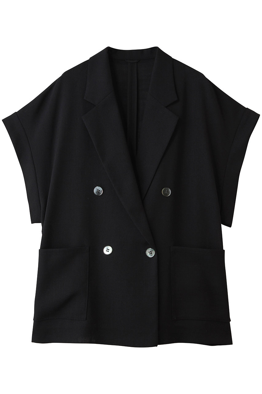 アナイ/ANAYIのカラミリネンライクフレンチスリーブジャケット(ネイビー/10261110330-65-380)