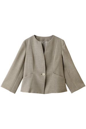 アナイ/ANAYIのカラミリネンライクノーカラージャケット(110800/110801)