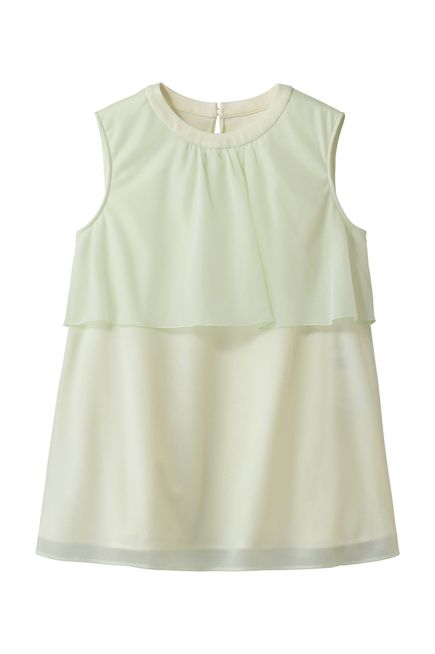 アナイ/ANAYIのトリコットオーガンレイヤードプルオーバー(イエロー/10261815160-95-380)