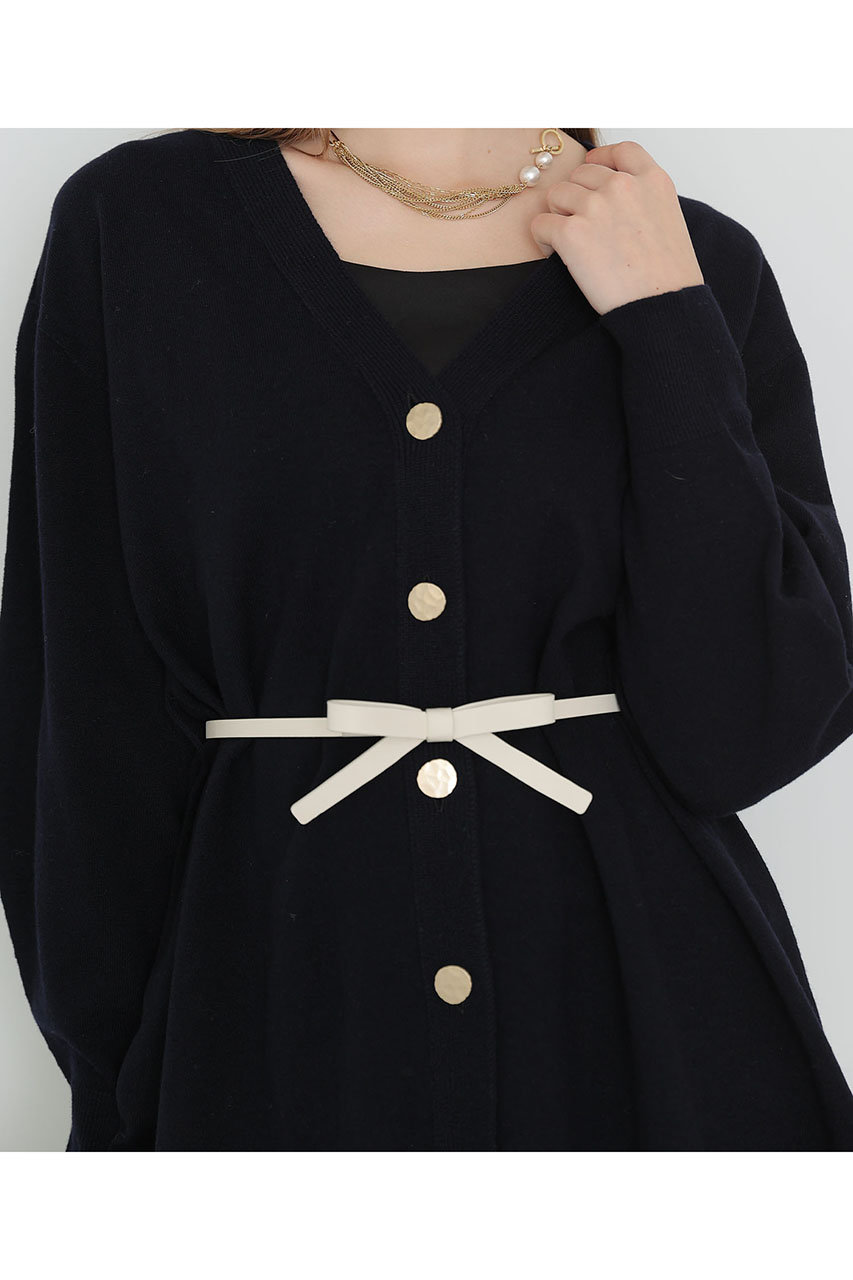 ANAYI(アナイ)｜リボンスライドベルト/オフホワイト の通販｜ELLESHOP
