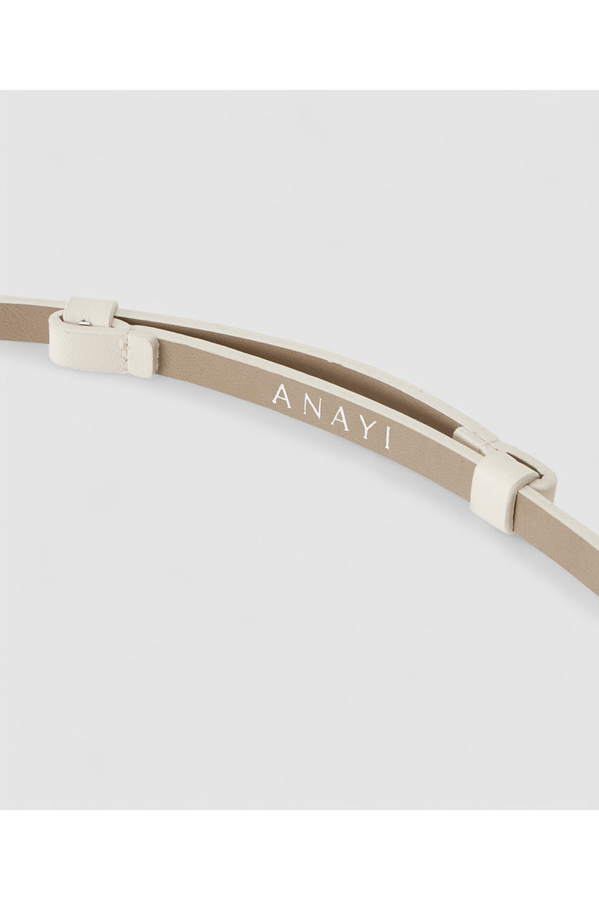 ANAYI(アナイ)｜リボンスライドベルト/オフホワイト の通販｜ELLESHOP