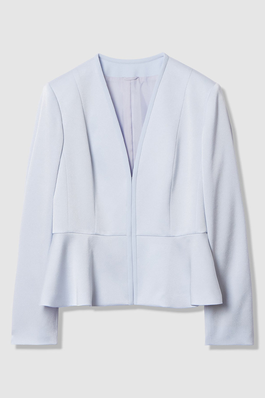 半額以下ANAYIアナイノーカラーペプラムジャケット38オフホワイト入学式入園式 半額以下ANAYIアナイノーカラーペプラムジャケット38オフホワイト入学