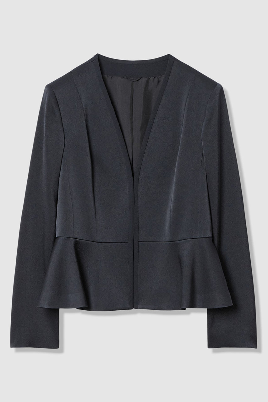 ANAYI アナイ　ネイビー　薄手　ジャケット 楽天市場】【セットアップ対応商品】ウールジョーゼットクルー