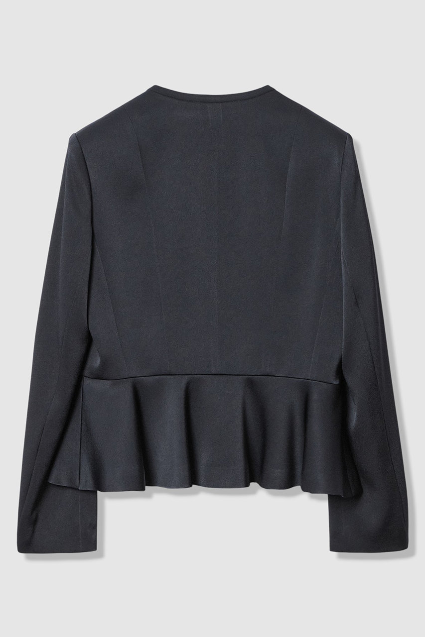 ANAYI トリアセサテン フードブルゾン 38 ネイビー ANAYI トリアセサテン フードブルゾン 38 ネイビー - メルカリ