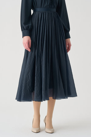 アナイ/ANAYIの【Eternal Line 2026】オーガンジーエアリープリーツ スカート(110700/110703)