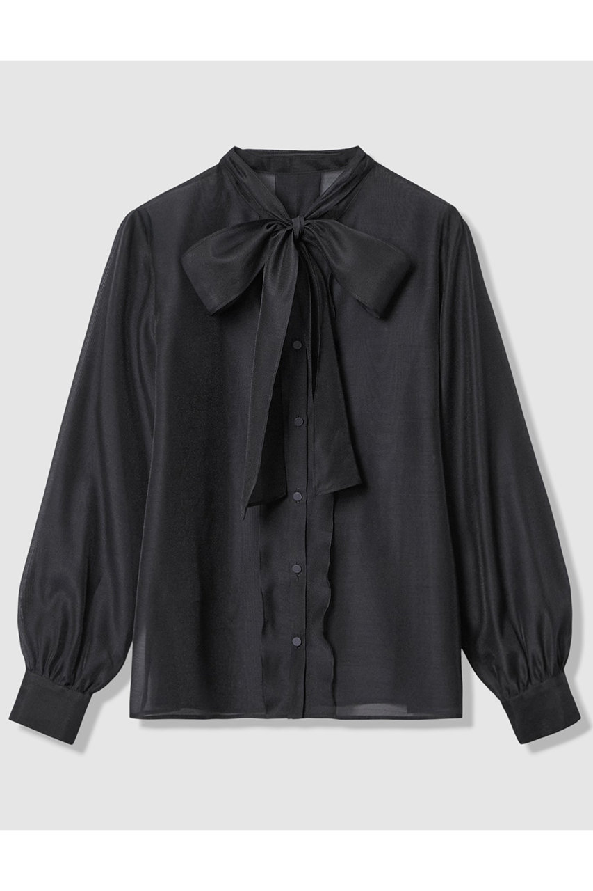 アナイ/ANAYIの【Eternal Line 2026】シアーオーガンボウタイ ブラウス(ネイビー/10261713090-73-380)