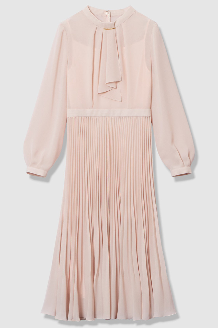 アナイ/ANAYIの【Eternal Line 2026】シアードビープリーツボウ ワンピース(ピンク/10261714090-65-380)