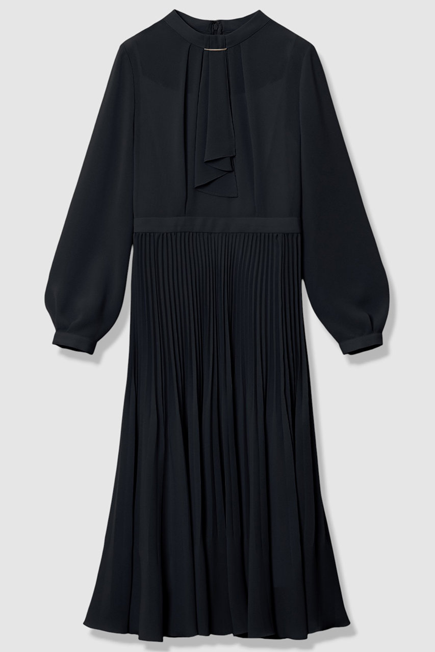 アナイ/ANAYIの【予約販売】【Eternal Line 2026】シアードビープリーツボウ ワンピース(ネイビー/10261714090-65-380)