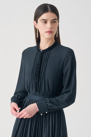 アナイ/ANAYIの【Eternal Line 2026】ジョーゼットテクニカル刺繍 ブラウス(110400/110403)