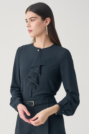 アナイ/ANAYIの【予約販売】【Eternal Line 2026】ジョーゼットビーズフリル ブラウス(110400/110403)