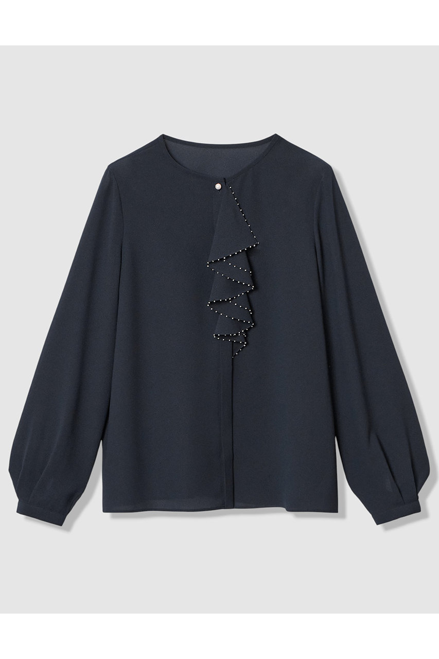 アナイ/ANAYIの【予約販売】【Eternal Line 2026】ジョーゼットビーズフリル ブラウス(ネイビー/10261713060-65-380)