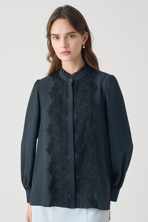 アナイ/ANAYIの【Eternal Line 2026】ジョーゼットレースコンビ ブラウス(110400/110403)