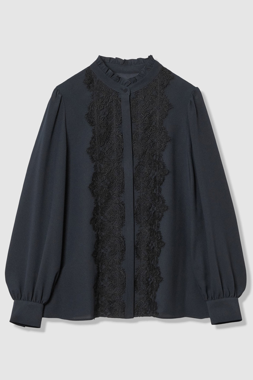 アナイ/ANAYIの【Eternal Line 2026】ジョーゼットレースコンビ ブラウス(ネイビー/10261713040-65-380)