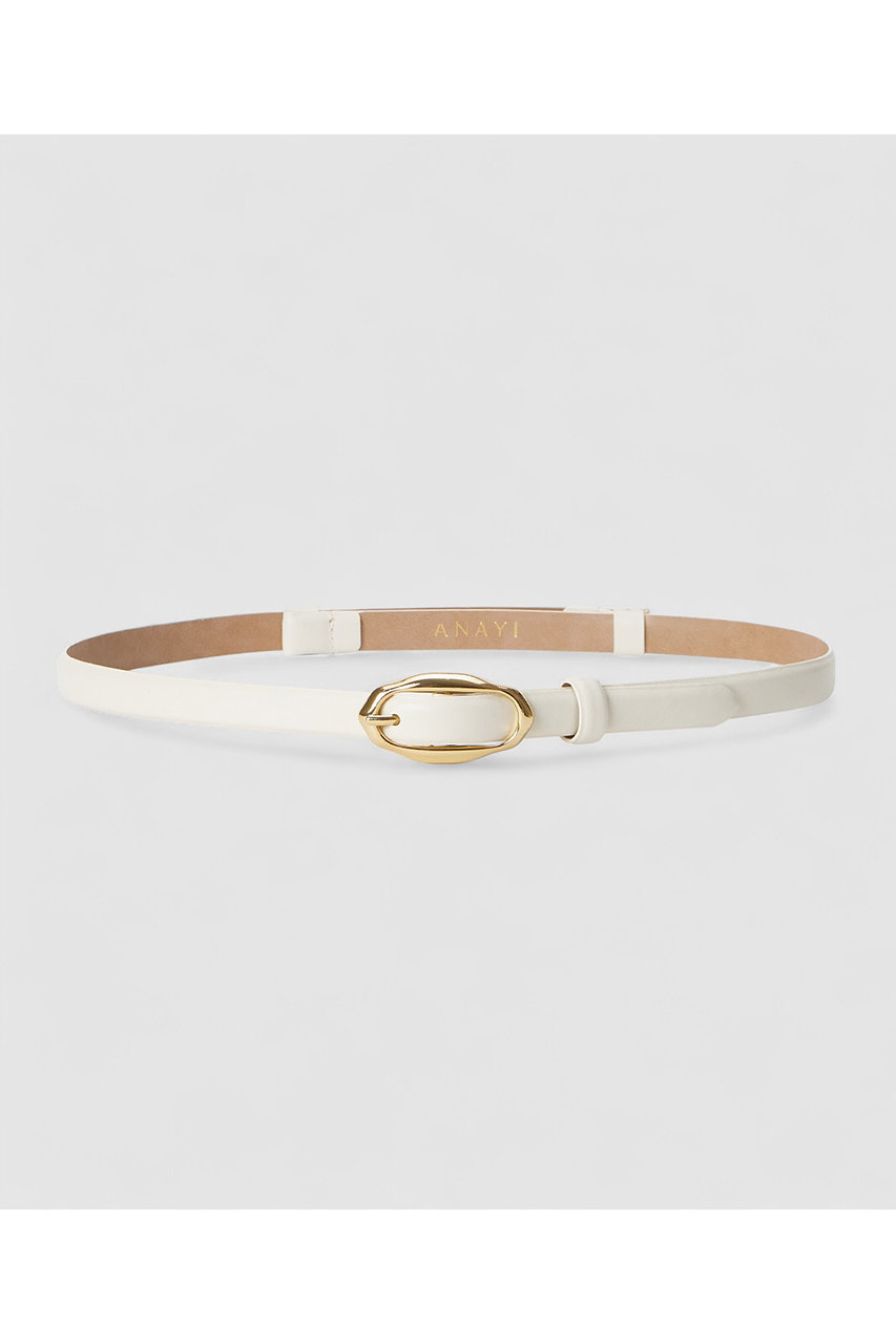 アナイ/ANAYIの【Eternal Line 2026】モチーフバックルスライドベルト(オフホワイト/10261618020-02-010)