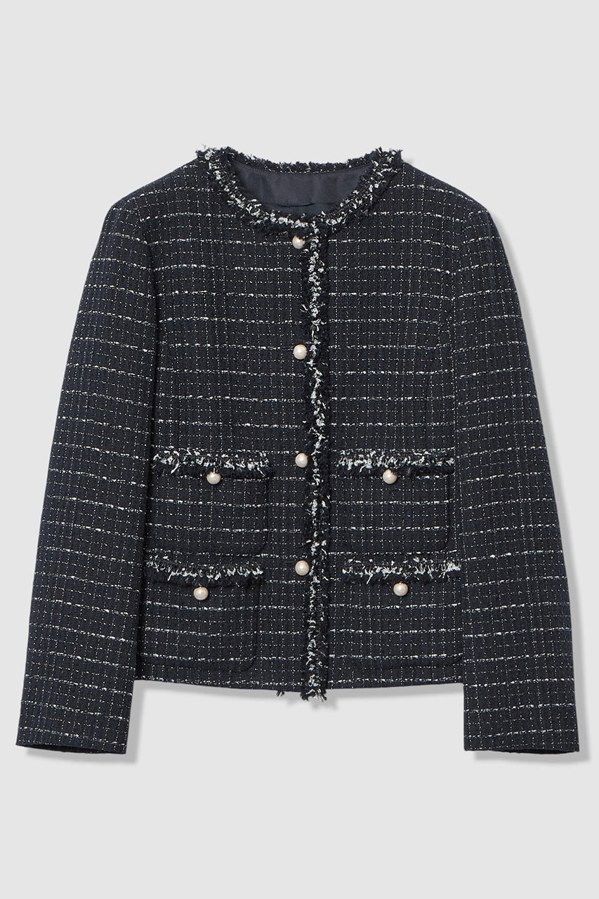 【Eternal Line 2026】プレイドツイードノーカラー ジャケット